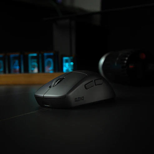 WAIZOWL OGM Pro V2 Wireless Gaming Mouse, 2.4G/BT/Wired TrI-Mode, PAW3950 Sensor, 49g Lightweight, 8K Polling Rate, Max 26K DPI, Right-Handed Ergonomic Design