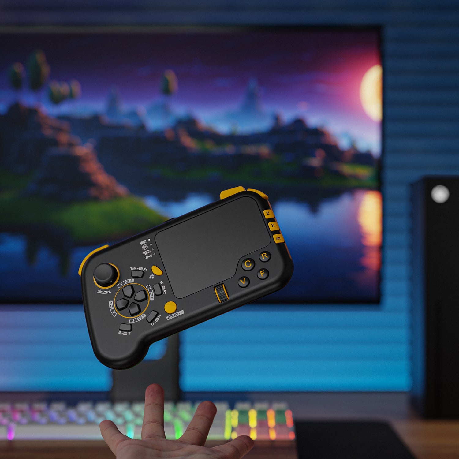 IFYOO GTP01 2.4G Wireless Gaming Touchpad with Gyro, Keyboard and Mouse with Trackpad Function Game Controller Gamepad Shape for Xbox Series X/S, Xbox One, PS5, PS4, Steam, PC Windows 11 10