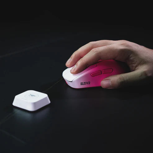 WAIZOWL OGM Pro V2 Wireless Gaming Mouse, 2.4G/BT/Wired TrI-Mode, PAW3950 Sensor, 49g Lightweight, 8K Polling Rate, Max 26K DPI, Right-Handed Ergonomic Design