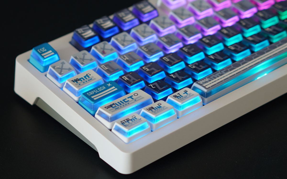 CAPXXX Remodeling Plan PBT Keycap Set, Gradient L-shaped Translucent PBT 5 Sided Dye-Sublimated, for Mechanical Keyboard
