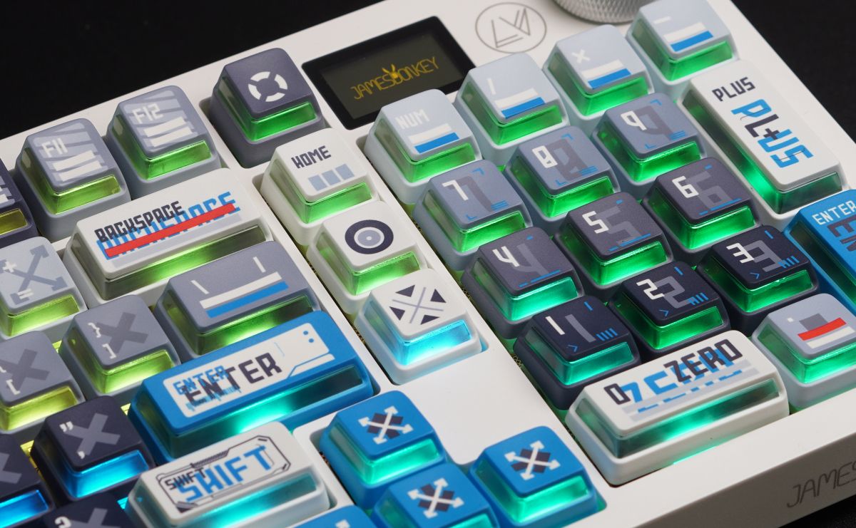 CAPXXX Remodeling Plan PBT Keycap Set, Gradient L-shaped Translucent PBT 5 Sided Dye-Sublimated, for Mechanical Keyboard