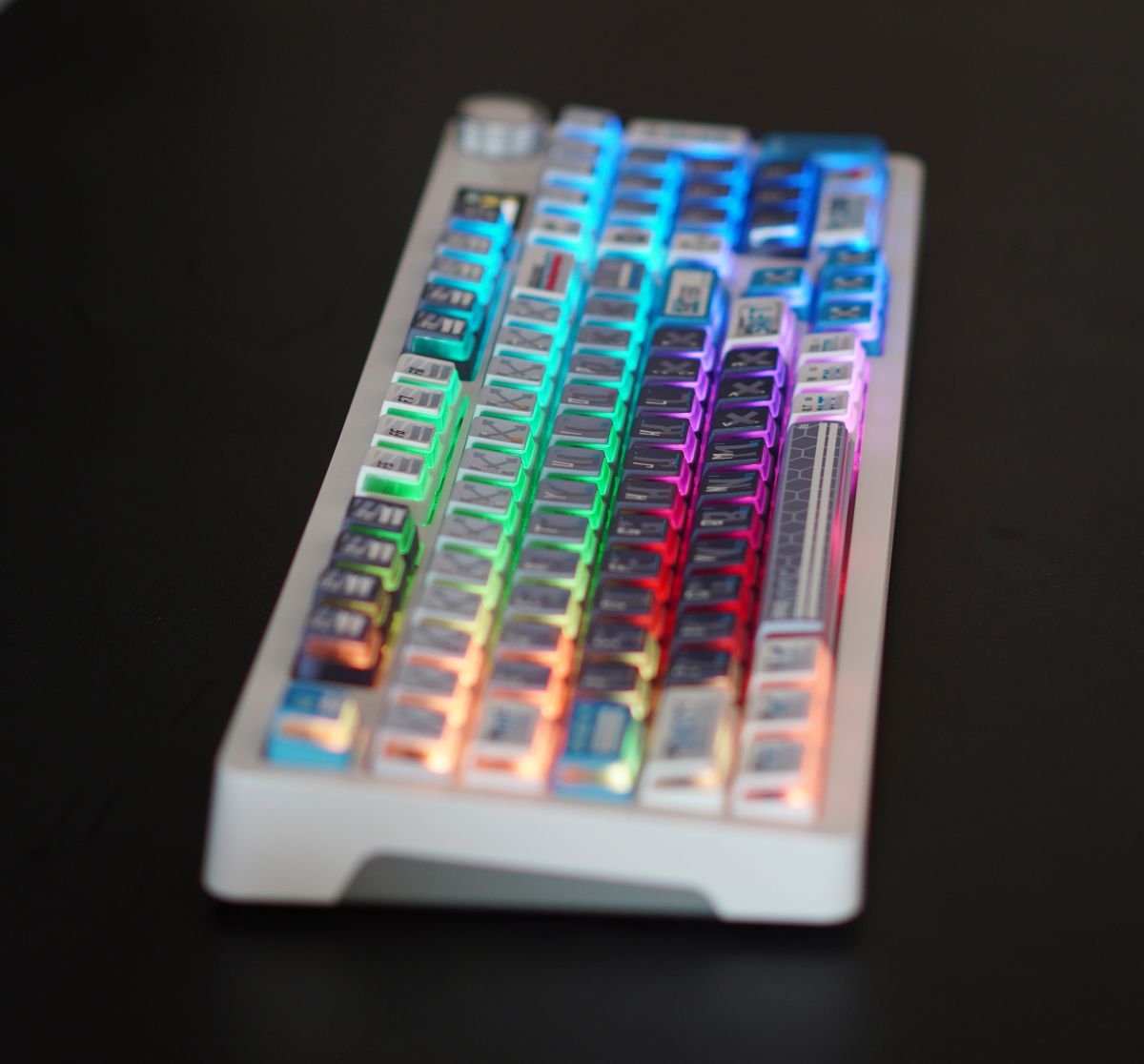 CAPXXX Remodeling Plan PBT Keycap Set, Gradient L-shaped Translucent PBT 5 Sided Dye-Sublimated, for Mechanical Keyboard