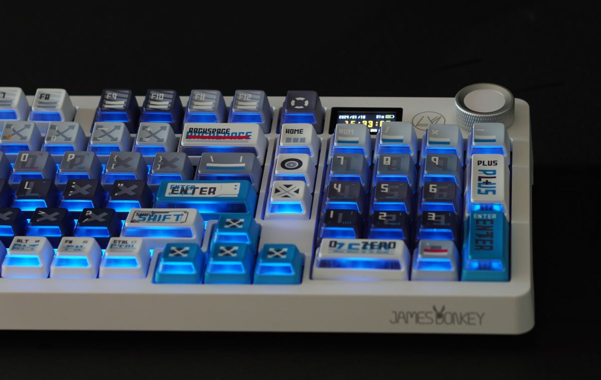 CAPXXX Remodeling Plan PBT Keycap Set, Gradient L-shaped Translucent PBT 5 Sided Dye-Sublimated, for Mechanical Keyboard