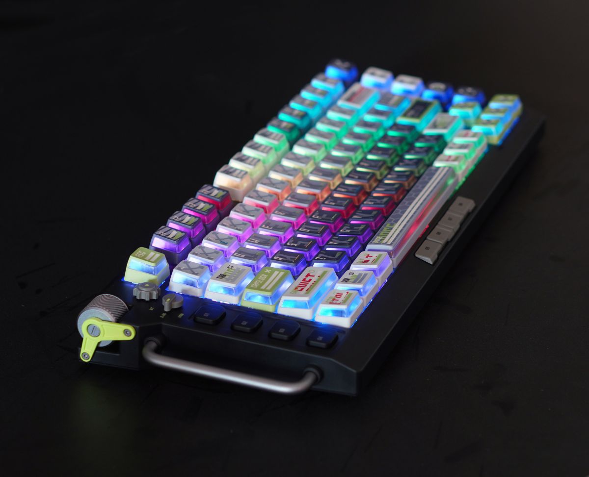 CAPXXX Remodeling Plan PBT Keycap Set, Gradient L-shaped Translucent PBT 5 Sided Dye-Sublimated, for Mechanical Keyboard