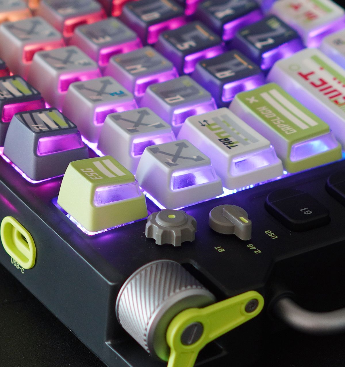 CAPXXX Remodeling Plan PBT Keycap Set, Gradient L-shaped Translucent PBT 5 Sided Dye-Sublimated, for Mechanical Keyboard