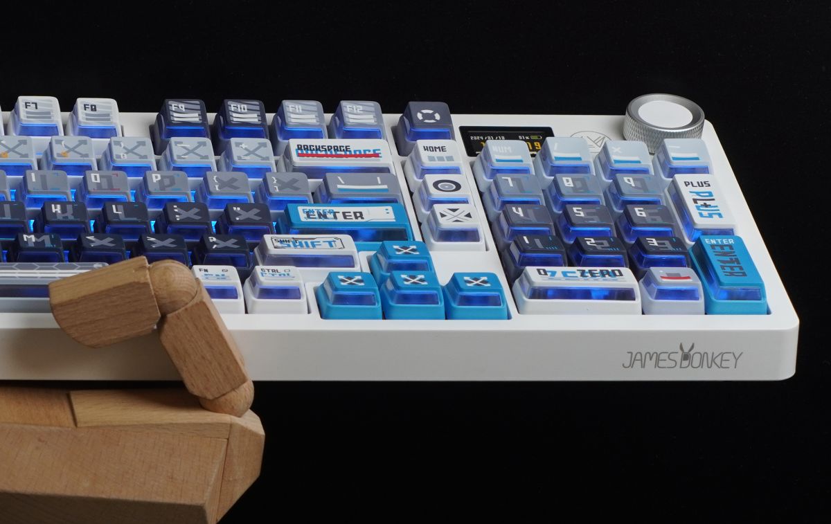 CAPXXX Remodeling Plan PBT Keycap Set, Gradient L-shaped Translucent PBT 5 Sided Dye-Sublimated, for Mechanical Keyboard