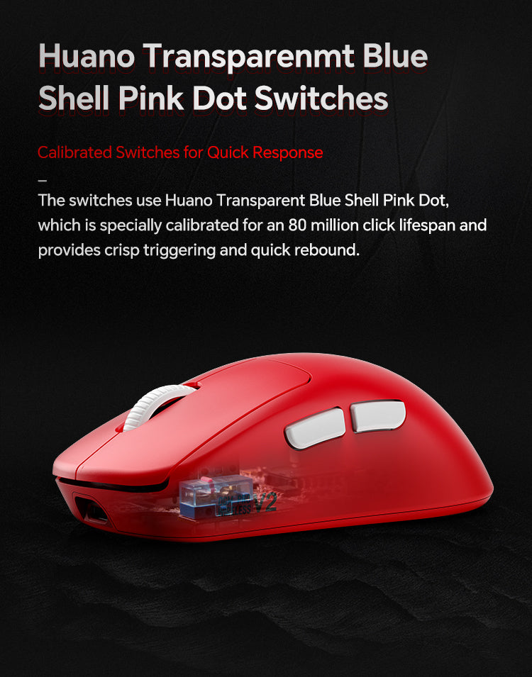 WAIZOWL OGM Pro V2 Wireless Gaming Mouse, 2.4G/BT/Wired TrI-Mode, PAW3950 Sensor, 49g Lightweight, 8K Polling Rate, Max 26K DPI, Right-Handed Ergonomic Design