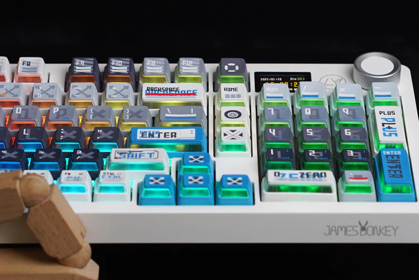 CAPXXX Remodeling Plan PBT Keycap Set, Gradient L-shaped Translucent PBT 5 Sided Dye-Sublimated, for Mechanical Keyboard