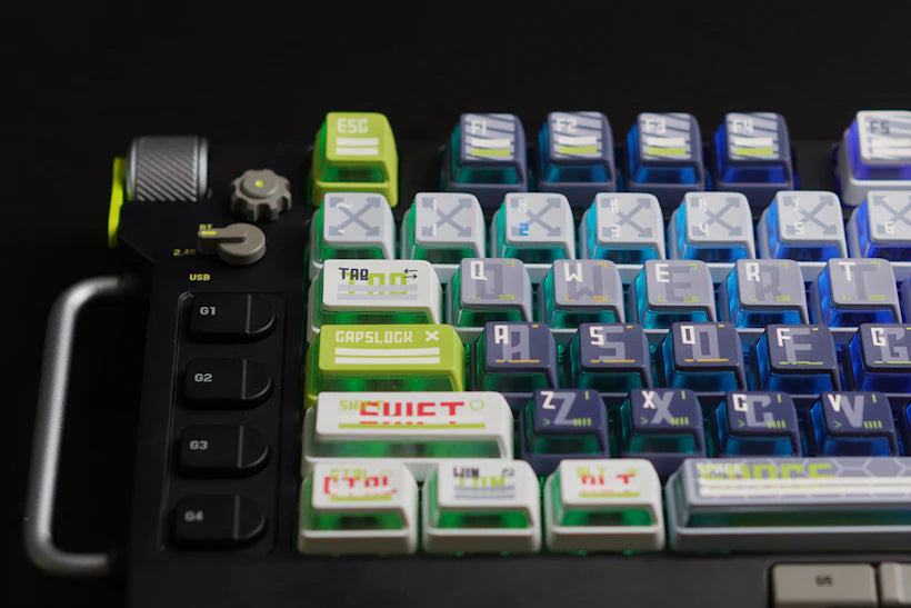 CAPXXX Remodeling Plan PBT Keycap Set, Gradient L-shaped Translucent PBT 5 Sided Dye-Sublimated, for Mechanical Keyboard